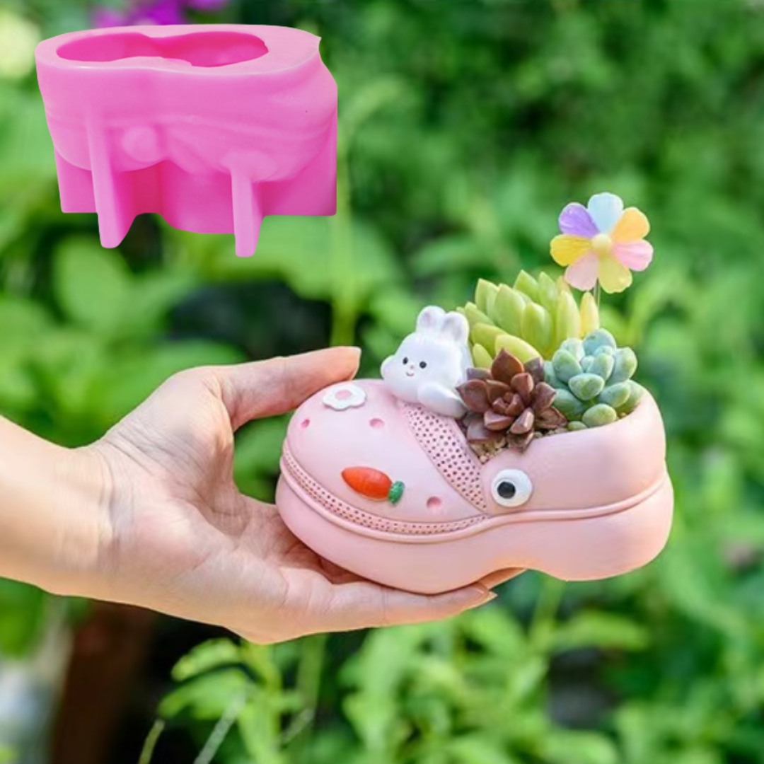 3D Printing Pot - 多肉植物、植木鉢、樹脂シリコンモールド、穴靴、サンダル、収納ボックス、ペンホルダー、コンクリート石膏型用の3D動物スリッパ