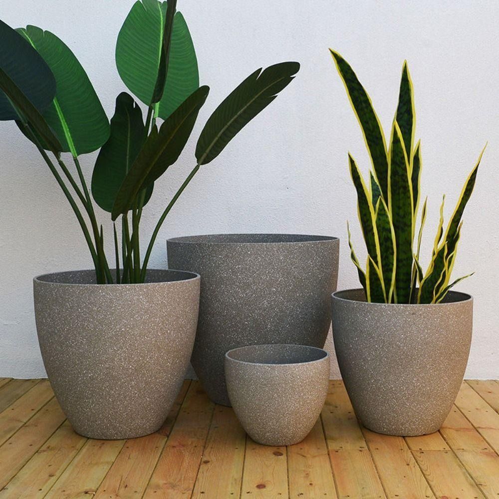 3D Printing Pot - つや消し模造石盆栽植木鉢バルコニー植木鉢家の装飾用品大容量植物の成長と栽培ポット