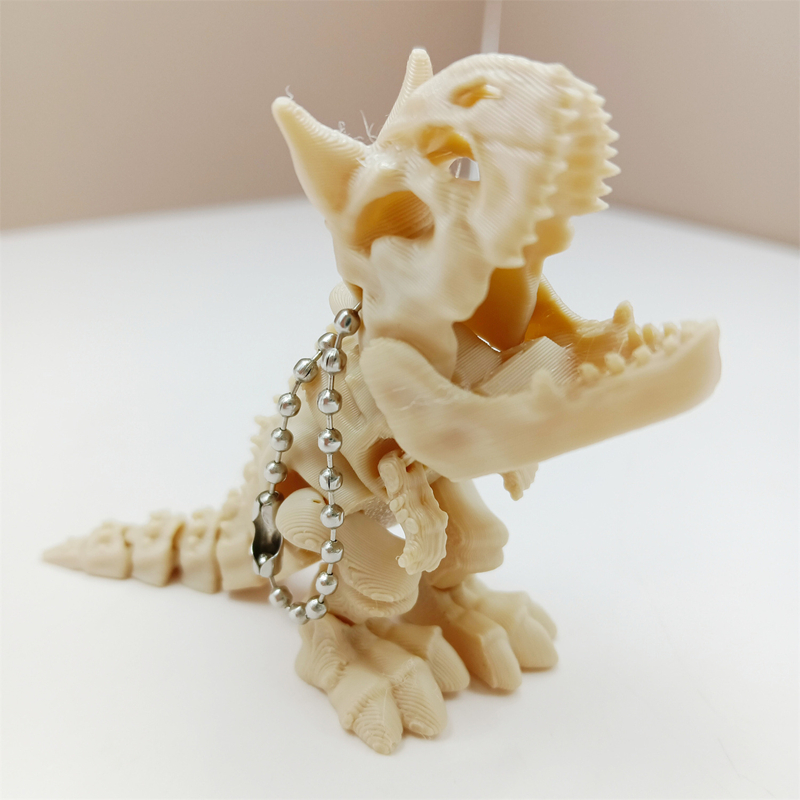 3D Printing Gif - 3Dプリントされたティラノサウルスレックスの骨格模型 – 回転可能な関節、装飾品、フィジェットトイ、子供の誕生日用の恐竜ギフト、キーホルダー