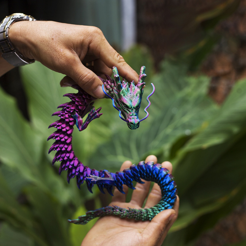 3D Printing Gif - 3D印刷されたドラゴンモデルの工芸品,色の変化,関節運動,車,家の装飾,水族館の装飾,ハロウィーン,クリスマスプレゼント