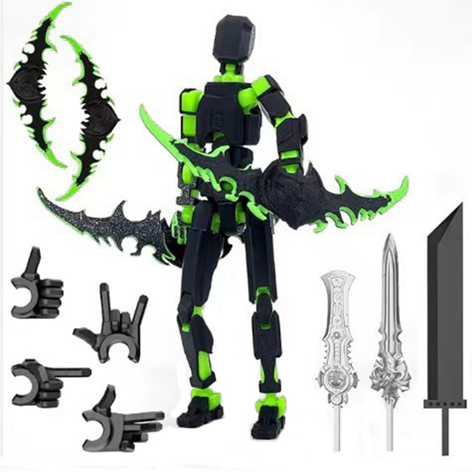 3D Printing Aluminium - タイタン 13 翼フィギュアおもちゃラッキー T13 ジョイント可動アクション Figuras