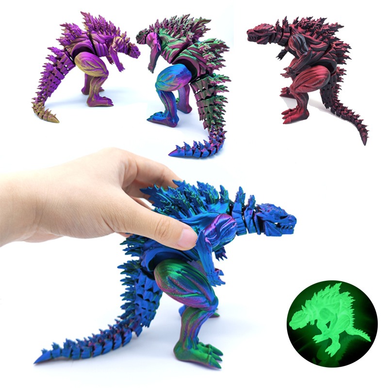 3D Printing Yourself - 3D 印刷筋肉恐竜アクションフィギュアミニおもちゃモンスターフィギュア関節可動関節フィギュアデスクトップ装飾品キッズギフト