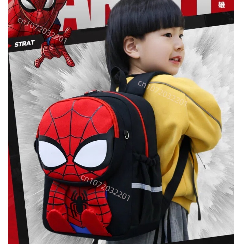 3D Printing Yourself - バンダイスパイダーマンアミンバックパック漫画 3D 印刷アイアンマングレード 1-3 学生バックパックダブルショルダーバッグ男の子のためのギフト