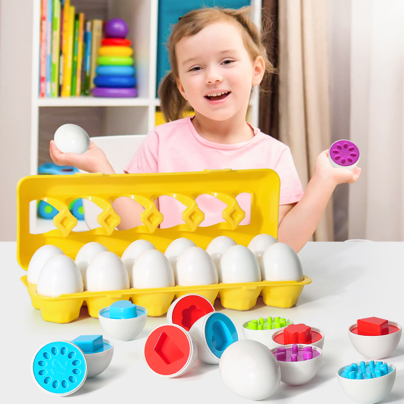 3D Printing Egg - 卵ネジ 3D パズルモンテッソーリ学習教育数学おもちゃ子供形状一致スマートゲーム子供のための教育イースターギフト