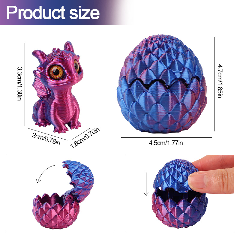 かわいい3Dプリントドラゴンの卵、ミニドラゴンのサプライズお - 3D Printing Egg のレビューと価格