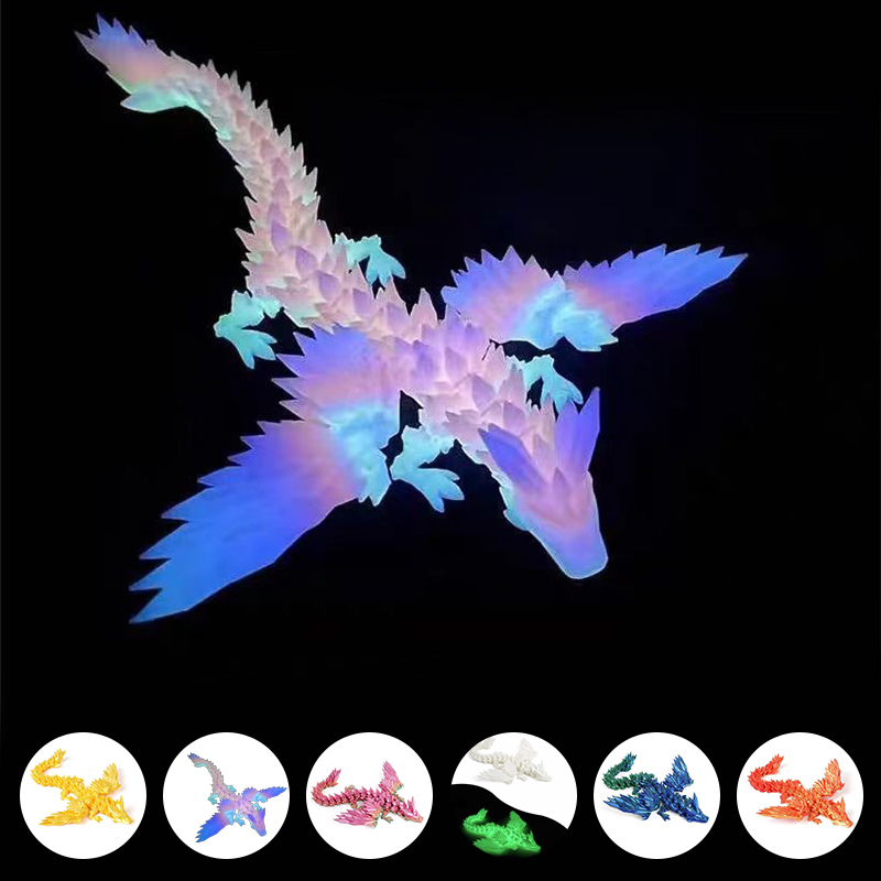 3D プリント恐竜可動エキノサウルス置物ドラゴン骨モデルデス - 3D Printing Gif のレビューと価格