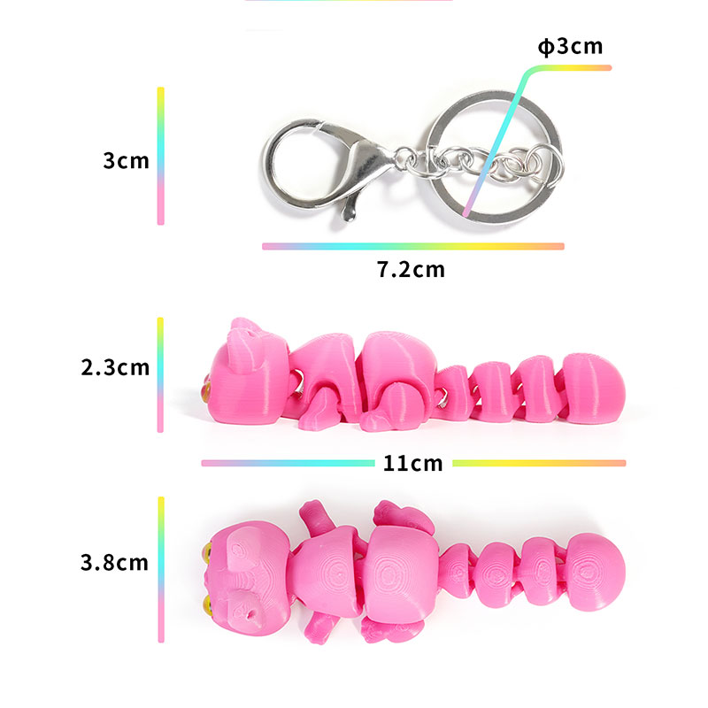 3Dプリントされたカメレオンキーホルダー、かわいい子猫と子犬 - 3D Printing Gif のレビューと価格