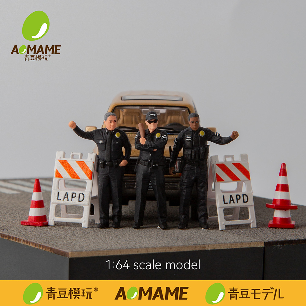 先行販売 1/64 LAPD警察セット レジンフィギュア、ジ - 3D Printing Diecast Cars のレビューと価格