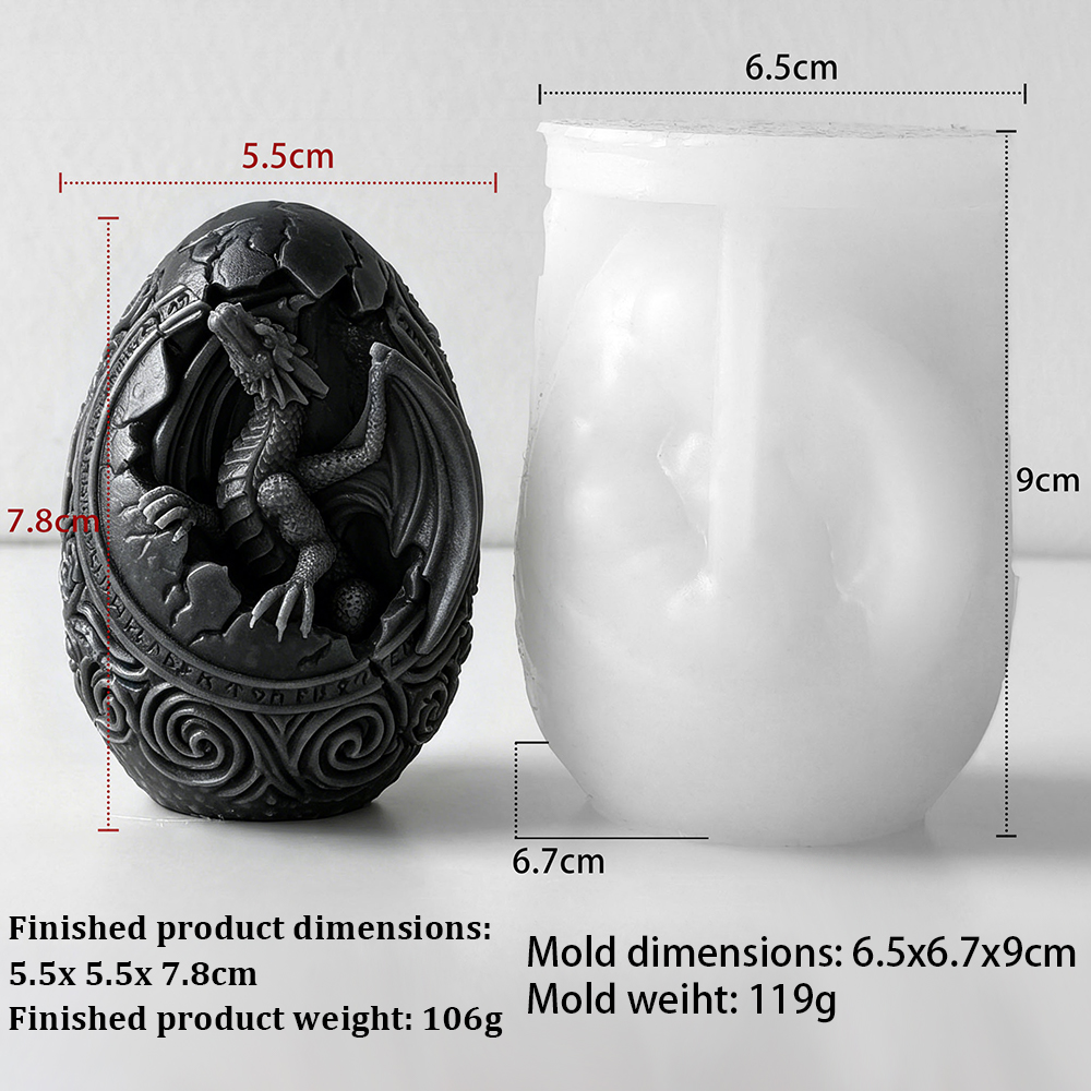3D DIY 恐竜の卵キャンドル型 動物恐竜レリーフ アロマ - 3D Printing Egg のレビューと価格