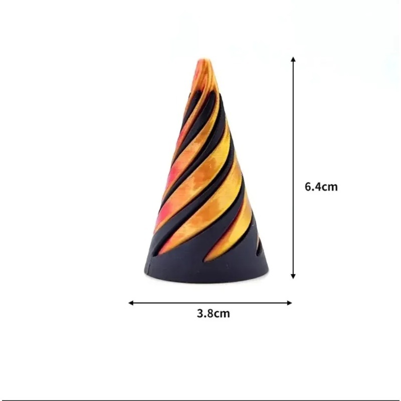 3Dプリント回転ピラミッドスパイラルコーンおもちゃマジックパ - 3D Printing Gif のレビューと価格