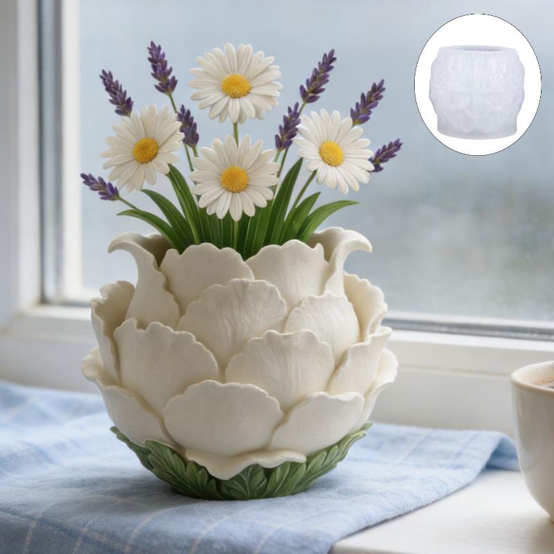 3D手作り牡丹の花の鉢シリコンモールド DIYライトラグジュ - 3D Printing Pot のレビューと価格
