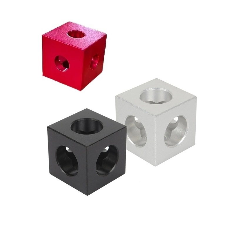 4 個アルミ V スロットブロックキューブ三角コネクタ黒/シ - 3D Printing Aluminium のレビューと価格
