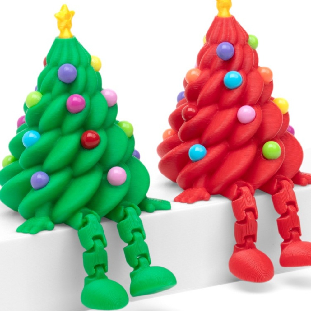 3Dプリントされたクリスマスツリーフィギュア、多関節可動式ク - 3D Printing Gif のレビューと価格