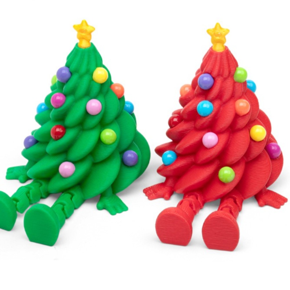 3Dプリントされたクリスマスツリーフィギュア、多関節可動式ク - 3D Printing Gif のレビューと価格
