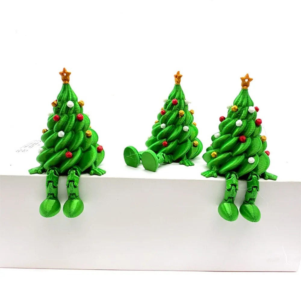 3Dプリントされたクリスマスツリーフィギュア、多関節可動式ク - 3D Printing Gif のレビューと価格