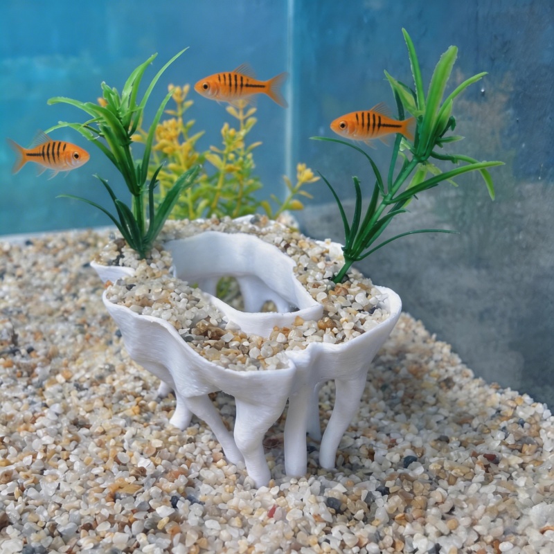3Dプリントされた木の根の形をした水槽用植物、植木鉢も水槽の - 3D Printing Pot のレビューと価格