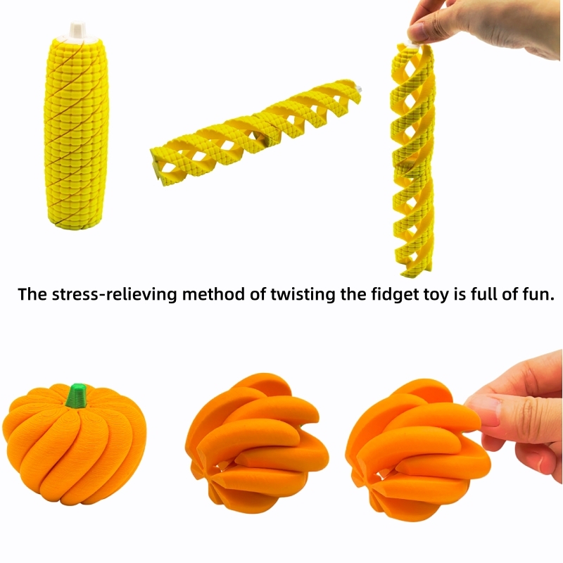 3Dプリントされた果物と野菜のストレス解消おもちゃシリーズ、 - 3D Printing Gif のレビューと価格
