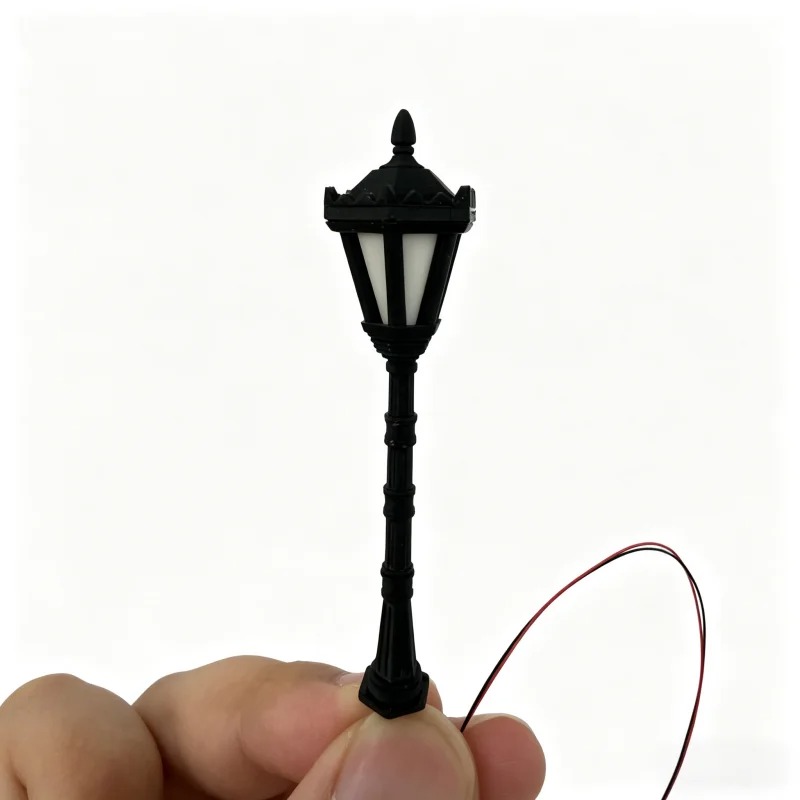 1個入り 3Dプリントモデル 街灯 暖白色LED ミニチュア - 3D Printing Abs のレビューと価格