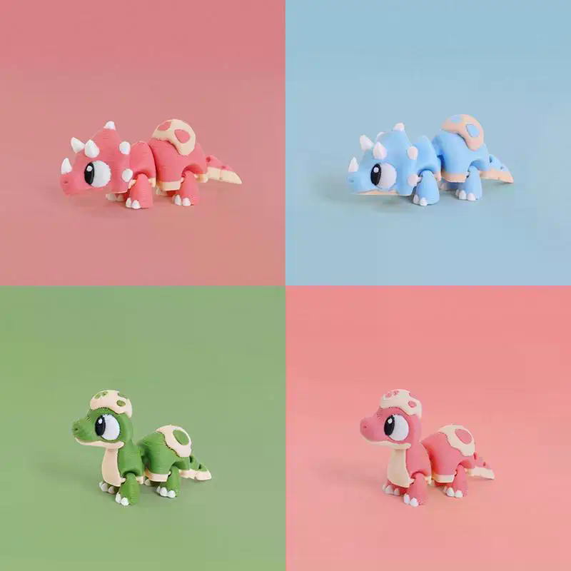 ミニ3Dプリント恐竜おもちゃ、可動関節と卵殻付き、子供向けギ - 3D Printing Egg のレビューと価格